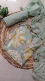Zarmina Pearl Work Muslin Suit