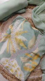 Zarmina Pearl Work Muslin Suit - Image 2