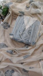 Lisa Mirror Work Linen Cotton Suit