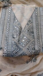 Lisa Mirror Work Linen Cotton Suit - Image 3