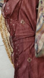 Pearl Sequin Shimmer Linen Suit - Image 3