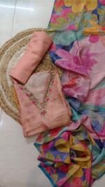 Floral  Shimmer Suit Set - Image 3