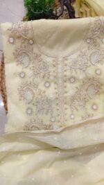 Eshra Pearl Mul Cotton Unstitched Suit Set - Image 4