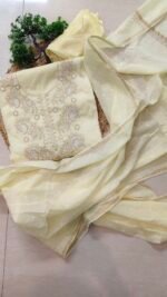 Eshra Pearl Mul Cotton Unstitched Suit Set - Image 3