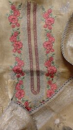 Floral Elegance Golden Tissue Suit - Image 5