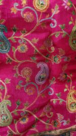 Elegant Position Work Magenta Dola Silk Suit - Image 5