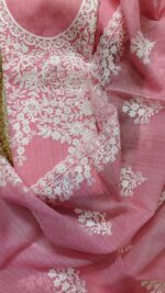 Insiya Pink Kota Doriya Suit with Aari Work - Image 2