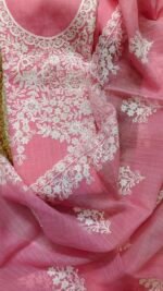 Insiya Pink Kota Doriya Suit with Aari Work - Image 2