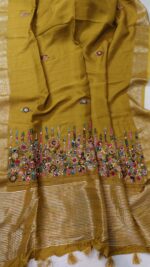 Insiya : Hand-Embroidered Dola Silk Saree - Image 7