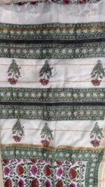 Insiya : Artisan Hand-Block Printed Linen Cotton Saree - Image 9
