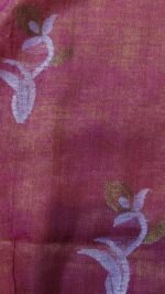 Shimmering Cotton Tissue Linen Jamdani Saree - Image 10
