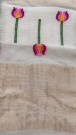 Insiya :  Linen Silk Jamdani Saree - Image 10