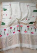 Linen Silk Jamdani Saree (Copy) - Image 9
