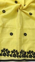 Artisan Slub Cotton Saree with Patch Work Details - Image 5