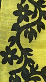 Artisan Slub Cotton Saree with Patch Work Details - Image 4