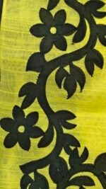 Artisan Slub Cotton Saree with Patch Work Details - Image 4