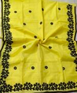 Artisan Slub Cotton Saree with Patch Work Details - Image 3