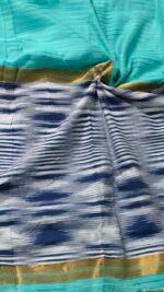 Blue Shade Ikkat design Saree - Image 5