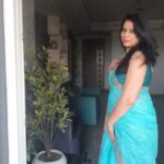Blue Shade Ikkat design Saree