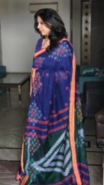 Ikkat Mul Cotton Saree