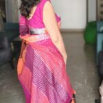 Multicolor Checks Linen Saree