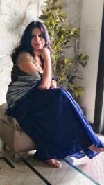 Golden Silver Khadi Cotton Saree - Image 2