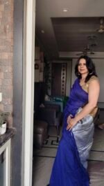 Golden Silver Khadi Cotton Saree