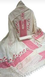 Elegant Hakuba Embroidered Unstitched Suit Set