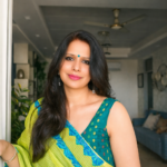 Green Patch Work Saree
