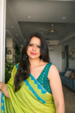 Green Patch Work Saree