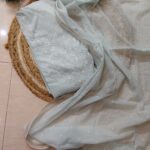 Pearl work Mul Chanderi  Powder Blue Suit