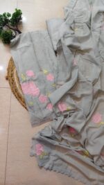 Applique work Grey Suit
