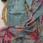 Abira Full Embroidery Green Unstitched Suit