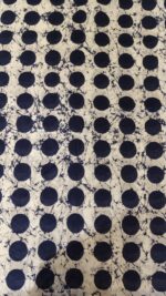 Indigo Batik Design Hand Block Saree - Image 4