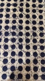 Indigo Batik Design Hand Block Saree - Image 4