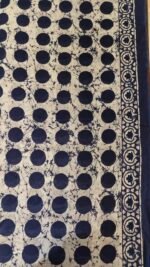 Indigo Batik Design Hand Block Saree - Image 2