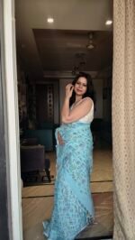 Warli Print Khadi Saree - Image 7