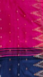 Temple Border Zari Woven Blue Saree - Image 8