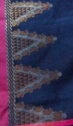 Temple Border Zari Woven Blue Saree - Image 7