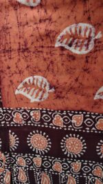 Batik print Cotton Saree - Image 5
