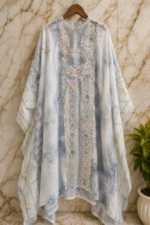 Hakuba with lace work cotton unstitched suit