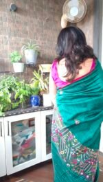 Tussar silk hand work  saree - Image 3