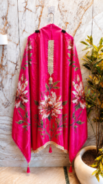 Glass fabric magenta unstitched suit